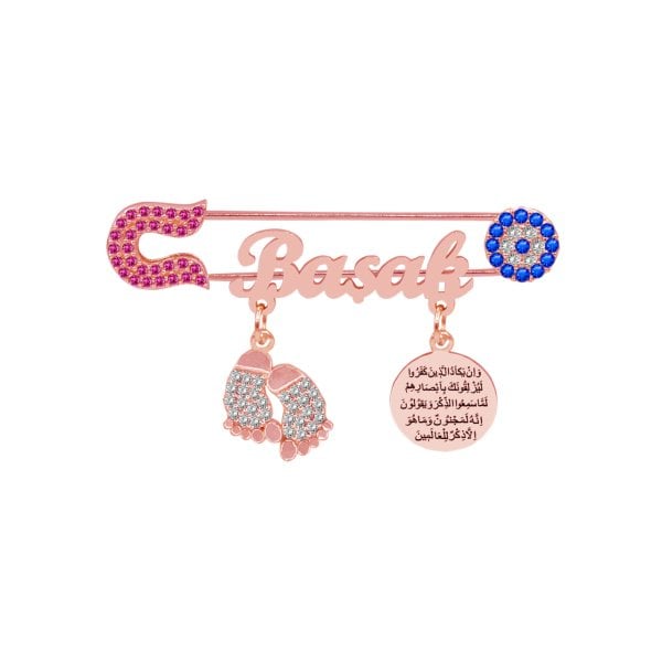 Gümüş Nazar Dualı İsimli Bebek İğnesi