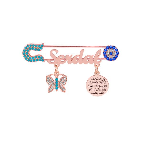 Gümüş Nazar Dualı İsimli Bebek İğnesi