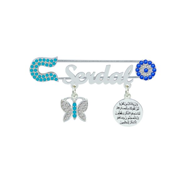 Gümüş Nazar Dualı İsimli Bebek İğnesi