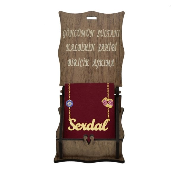 Gümüş Zinciri Nazarlık Patikli İsimli Kolye