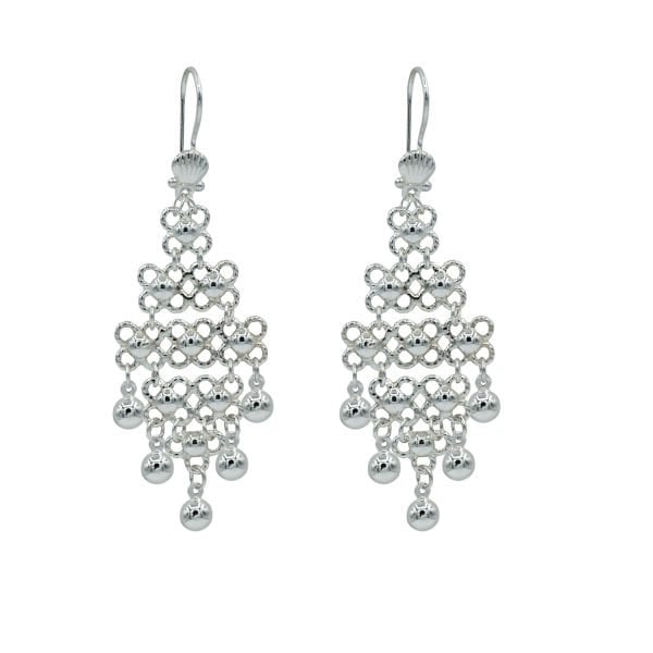 Gümüş Toplu Mardin Telkari Küpe