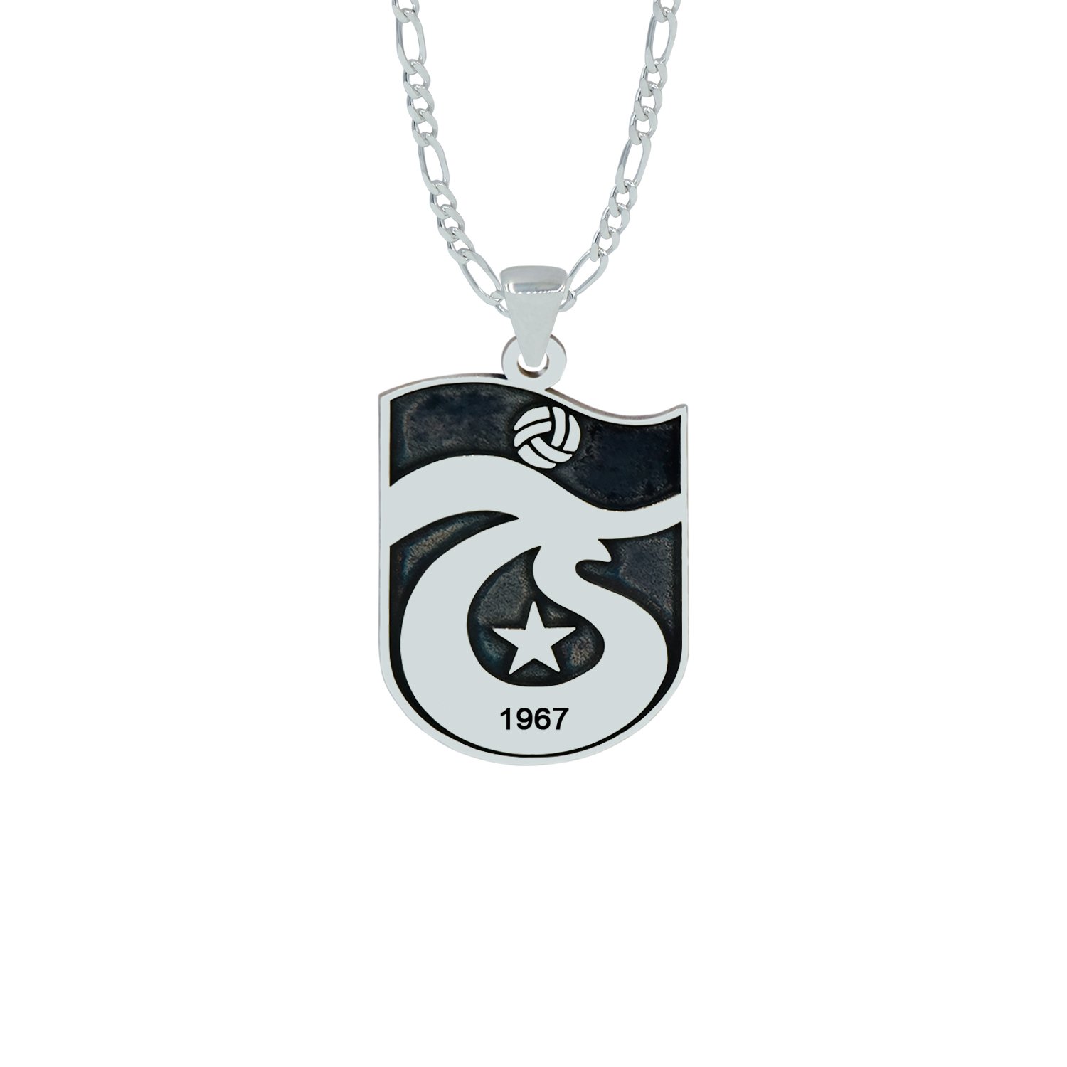 Gümüş Trabzonspor Logolu Erkek Kolye