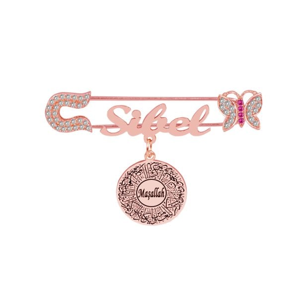 Gümüş Nazar Dualı İsimli Maşallah Bebek İğnesi