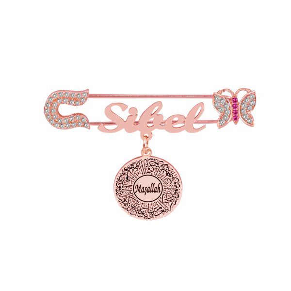 Gümüş Nazar Dualı İsimli Maşallah Bebek İğnesi