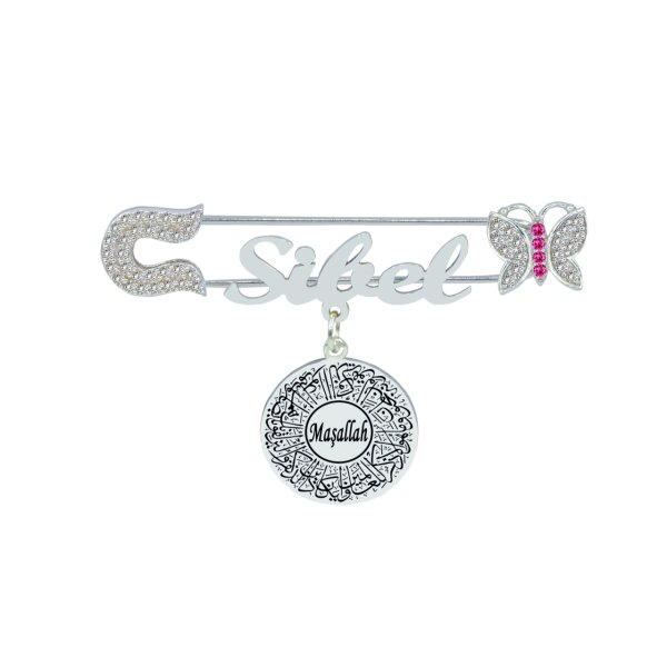 Gümüş Nazar Dualı İsimli Maşallah Bebek İğnesi