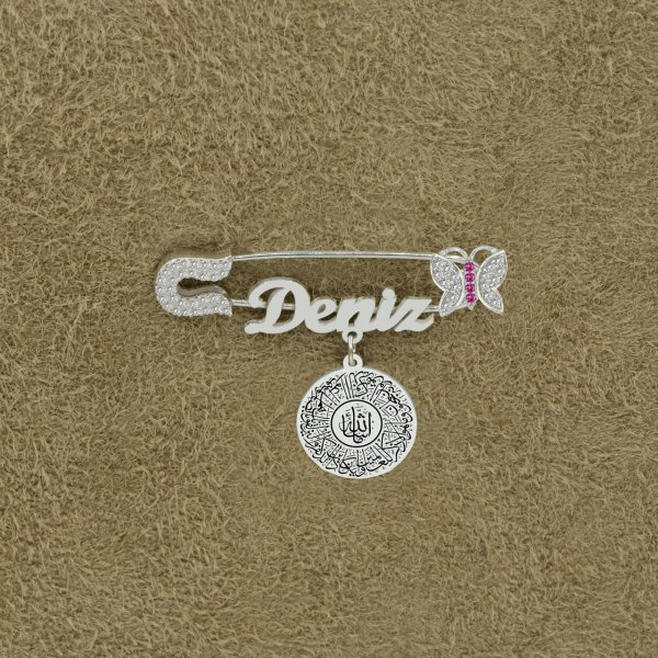 Gümüş Nazar Dualı İsimli Maşallah Bebek İğnesi