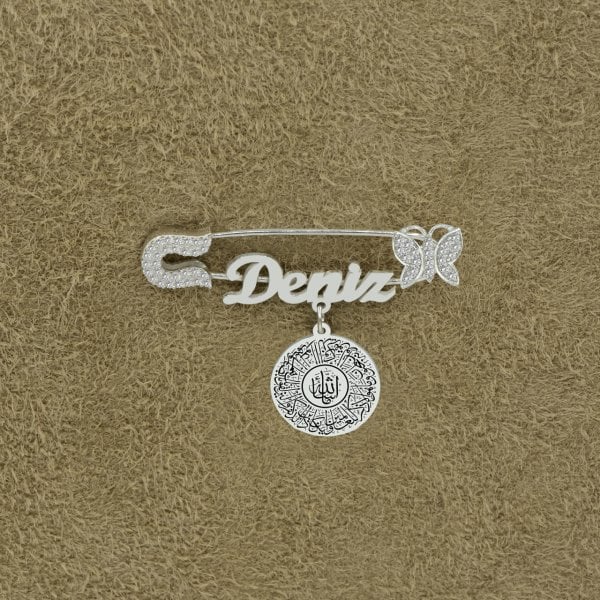 Gümüş Nazar Dualı İsimli Maşallah Bebek İğne