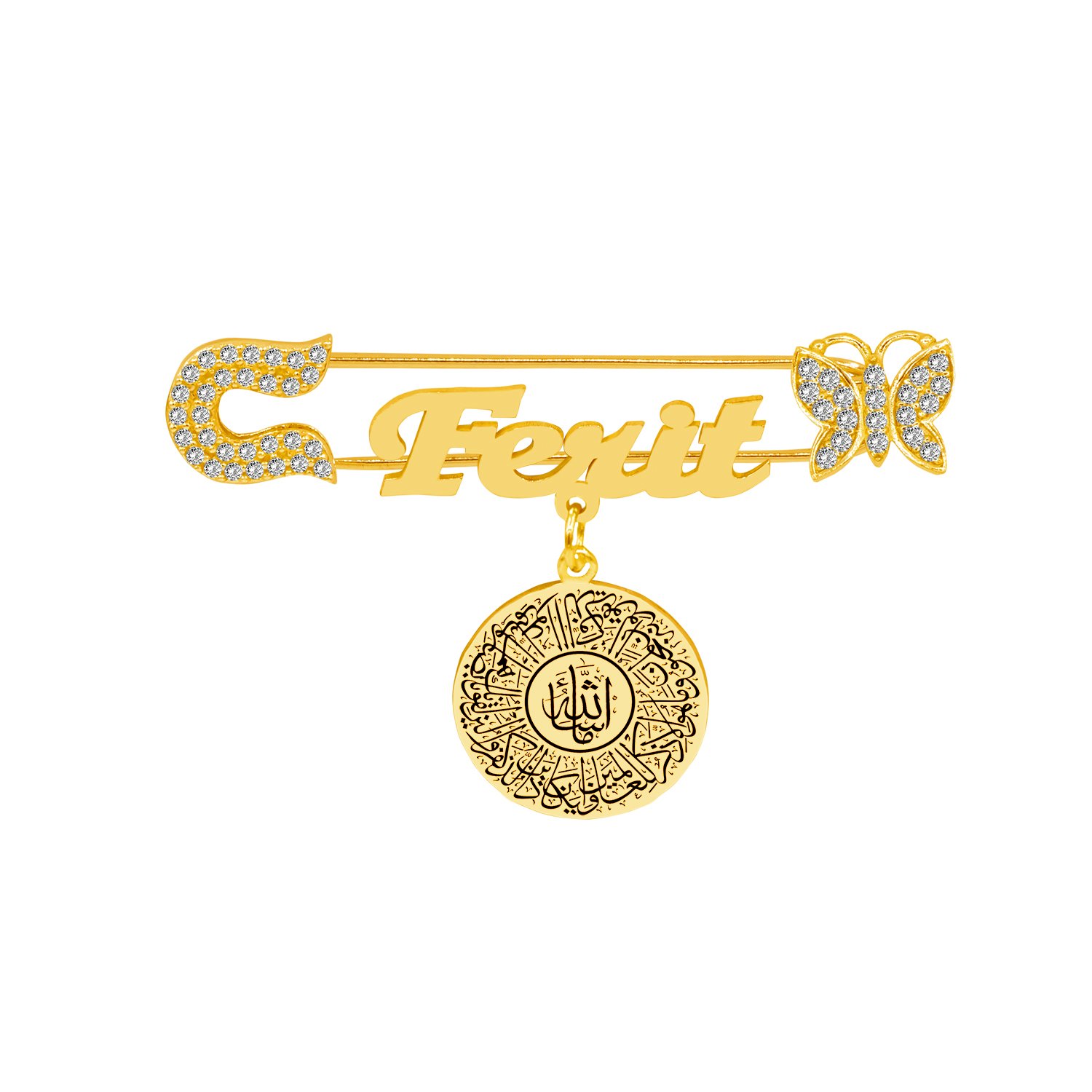 Gümüş Nazar Dualı İsimli Maşallah Bebek İğne