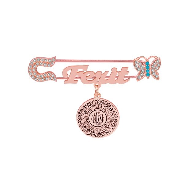 Gümüş İsimli Maşallah Bebek İğnesi