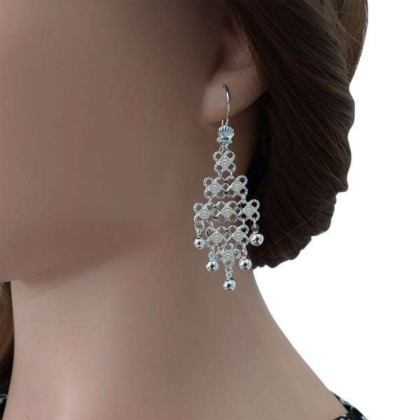 Gümüş Kişniş Toplu Küpe