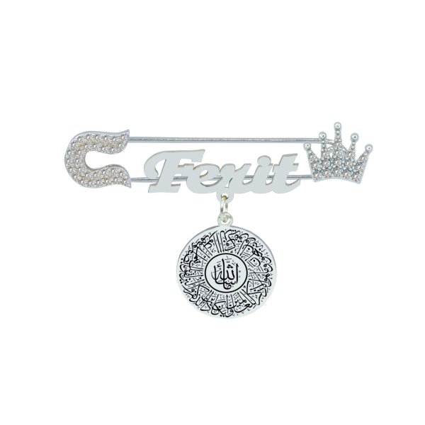 Gümüş Nazar Dualı İsimli Bebek Maşallah İğnesi