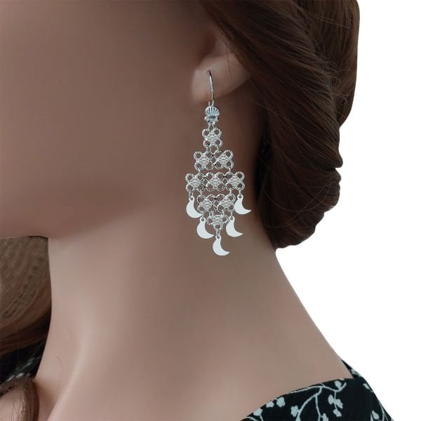 Gümüş Midyat Telkari Küpe