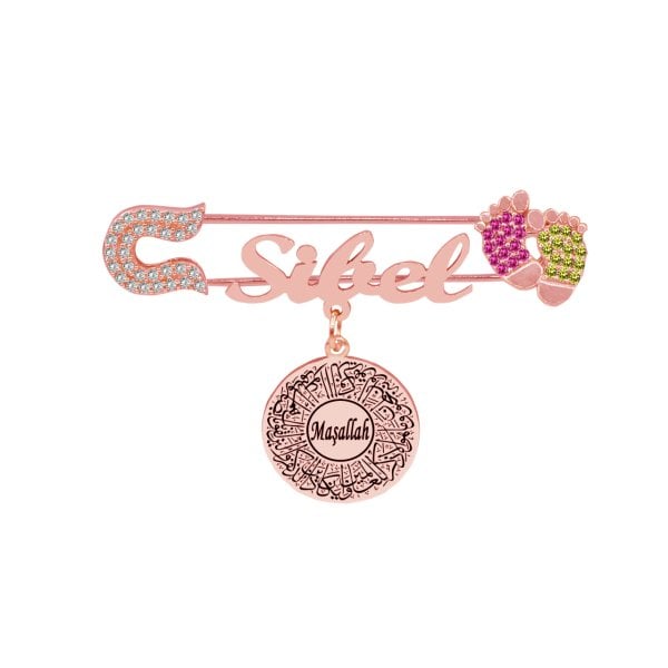 Gümüş Nazar Dualı İsimli Bebek Maşallah İğnesi