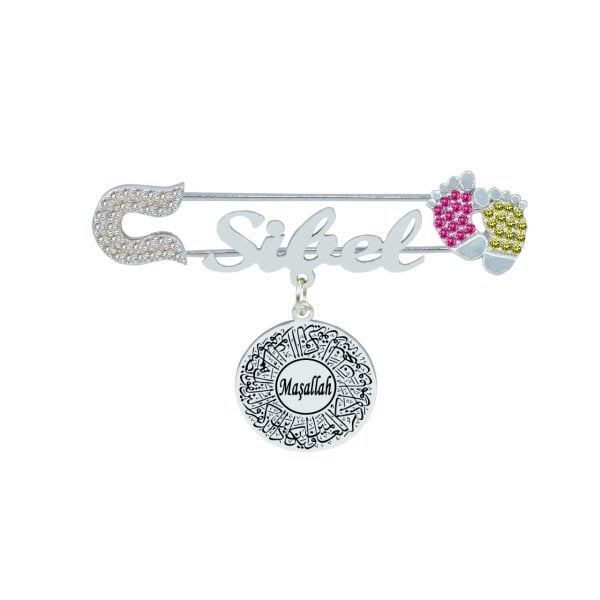 Gümüş Nazar Dualı İsimli Bebek Maşallah İğnesi