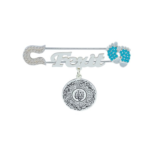 Gümüş Maşallah Nazar Dualı İsimli Bebek İğnesi