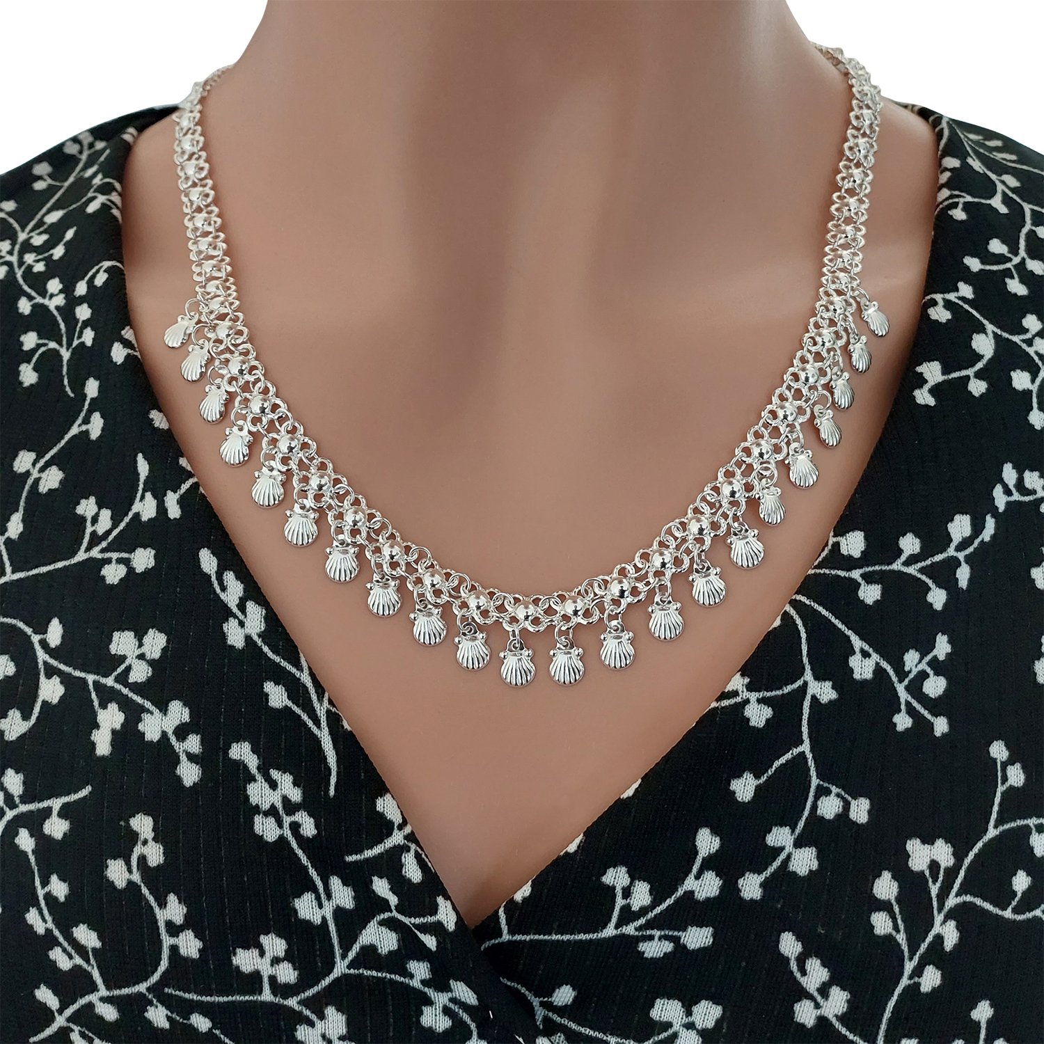 Gümüş Akıtmalı Kolye