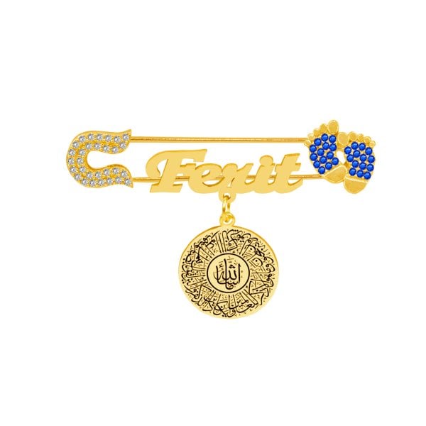 Gümüş Nazar Dualı Maşallah İsimli Bebek İğnesi