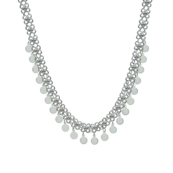 Gümüş Kişniş Telkari Pullu Kolye