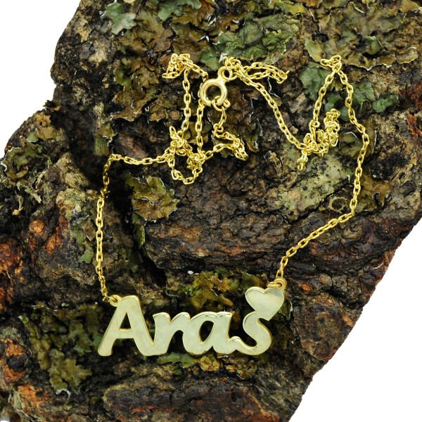 Gümüş Kişiye Özel Tasarım Kalpli İsimli Kolye