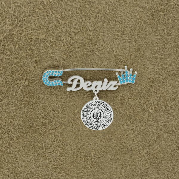 Gümüş Maşallah İsimli Bebek İğnesi