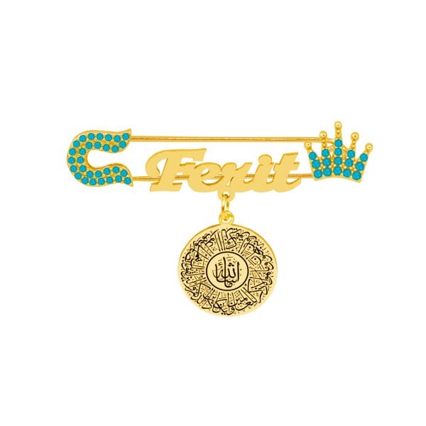 Gümüş Maşallah İsimli Bebek İğnesi