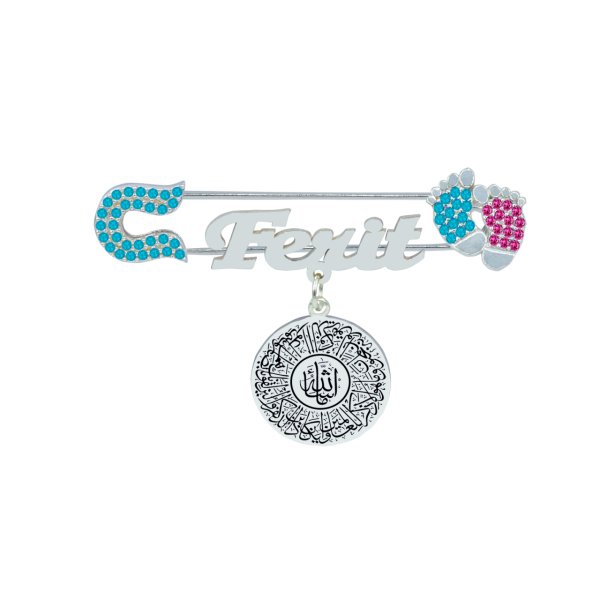 Gümüş Nazar Dualı İsimli Bebek Maşallah İğnesi