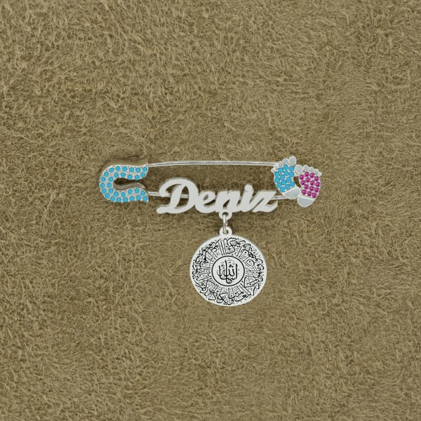 Gümüş Nazar Dualı İsimli Bebek Maşallah İğnesi