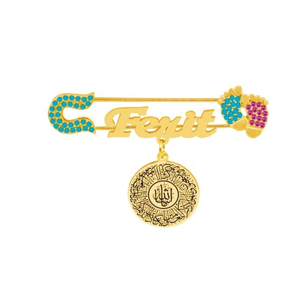 Gümüş Nazar Dualı İsimli Bebek Maşallah İğnesi