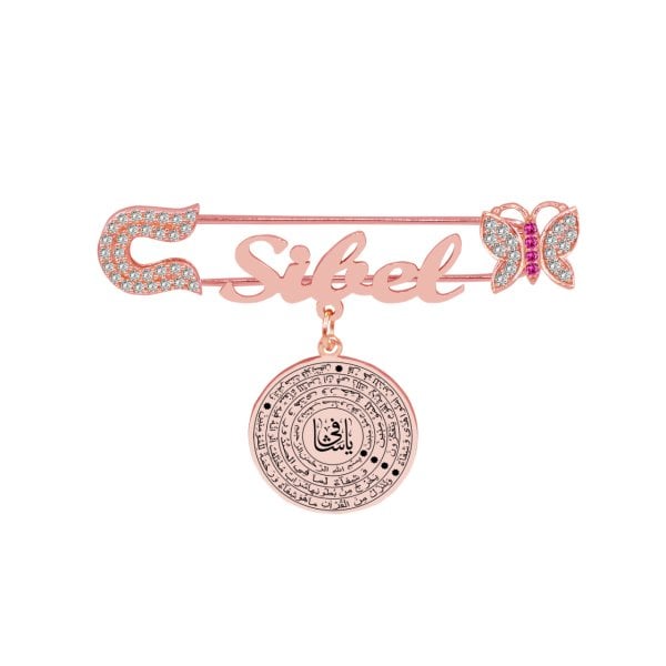 Gümüş Şifa Dualı İsimli Bebek İğnesi