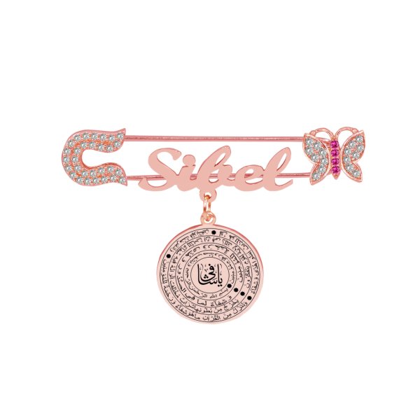 Gümüş Şifa Dualı İsimli Bebek İğnesi