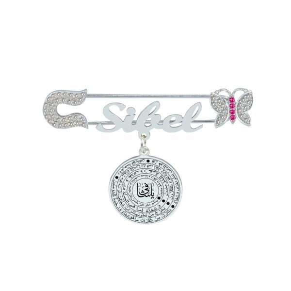 Gümüş Şifa Dualı İsimli Bebek İğnesi