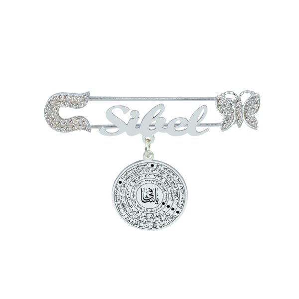 Gümüş Şifa Duası İsimli Bebek İğnesi