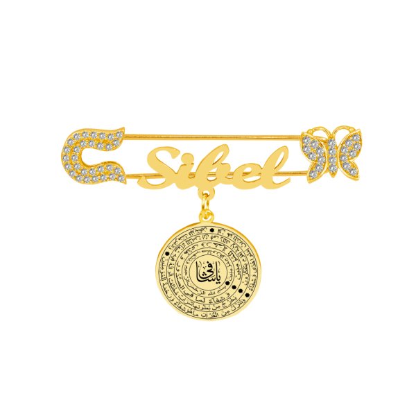 Gümüş Şifa Duası İsimli Bebek İğnesi