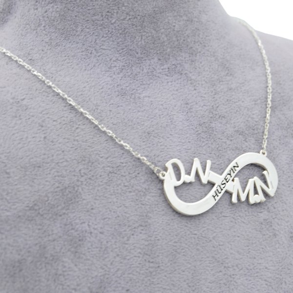 Gümüş Sonsuzluk İsimli Harfli Kolye