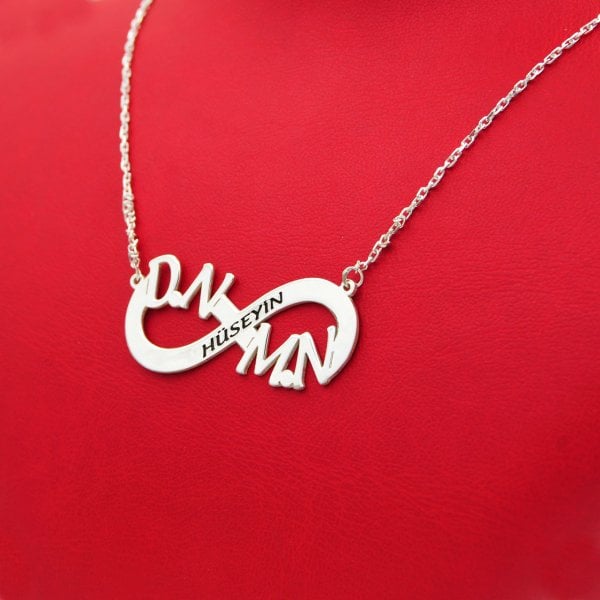 Gümüş Sonsuzluk İsimli Harfli Kolye