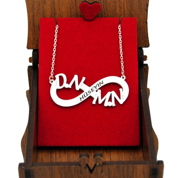 Gümüş Sonsuzluk İsimli Harfli Kolye