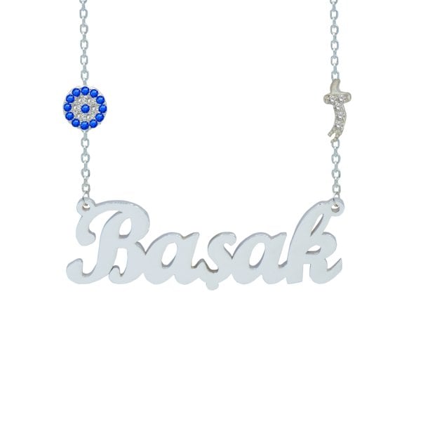 Gümüş Nazarlık Zülfikar Kılıçlı İsimli Kolye