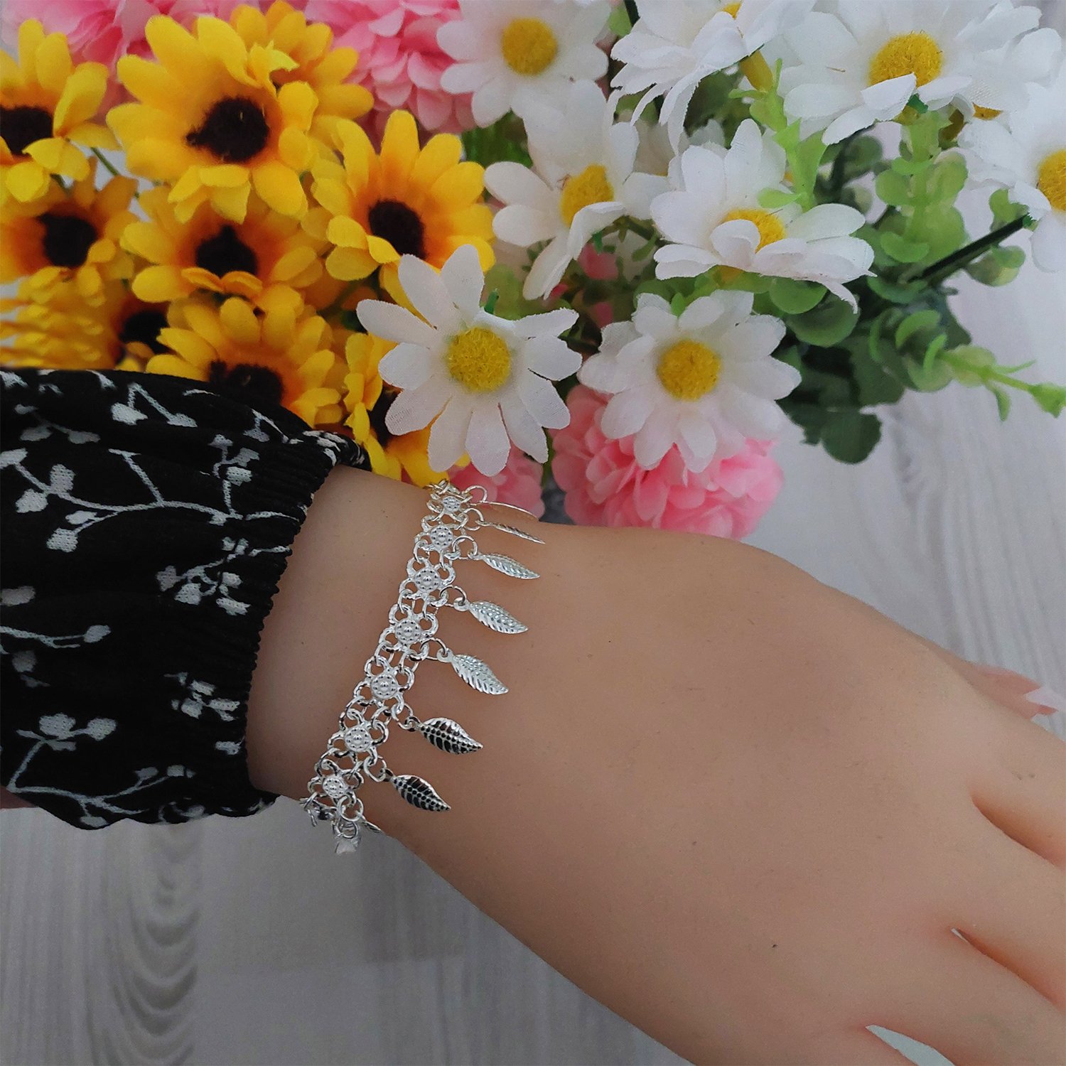 Gümüş Midyat Kişniş Bileklik