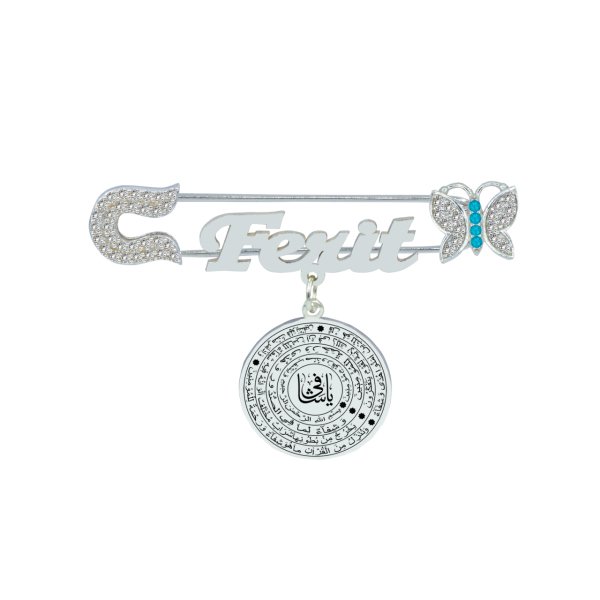 Gümüş Şifa Dualı İsimli Bebek Çatal İğne