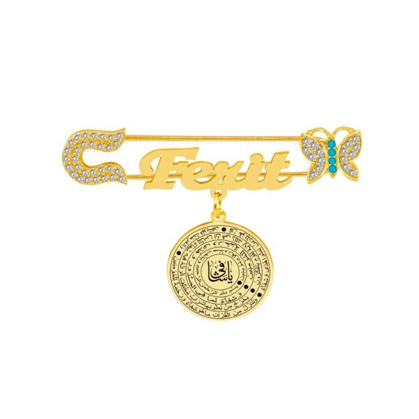 Gümüş Şifa Dualı İsimli Bebek Çatal İğne