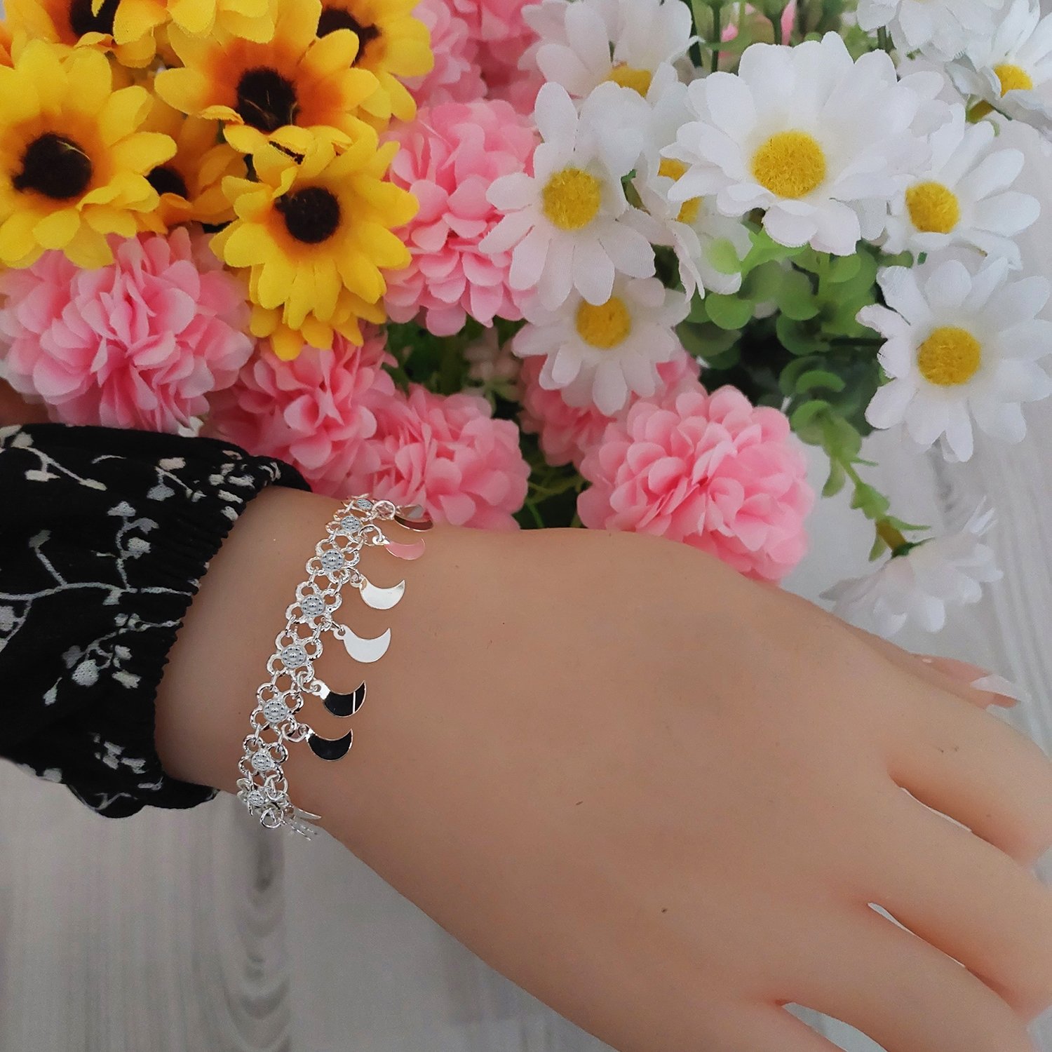 Gümüş Mardin Akıtma Bileklik