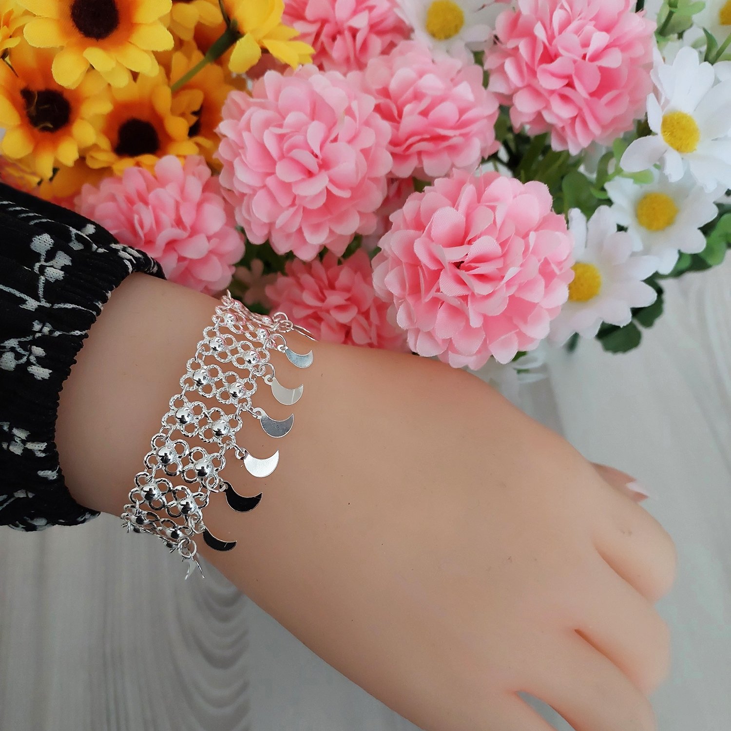 Gümüş Mardin Kişniş Bileklik