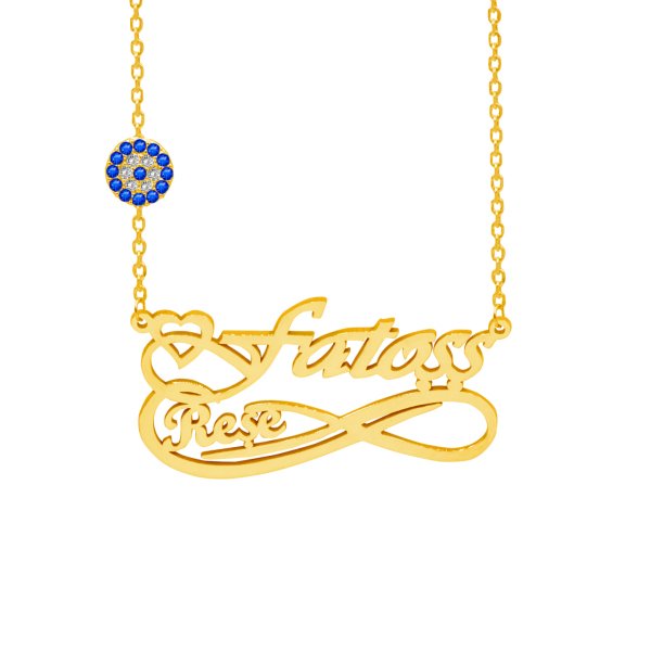 Gümüş Nazarlık Tarihli Sonsuzluk İsimli Kolye
