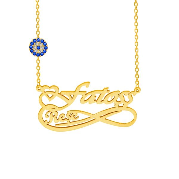 Gümüş Nazarlık Tarihli Sonsuzluk İsimli Kolye