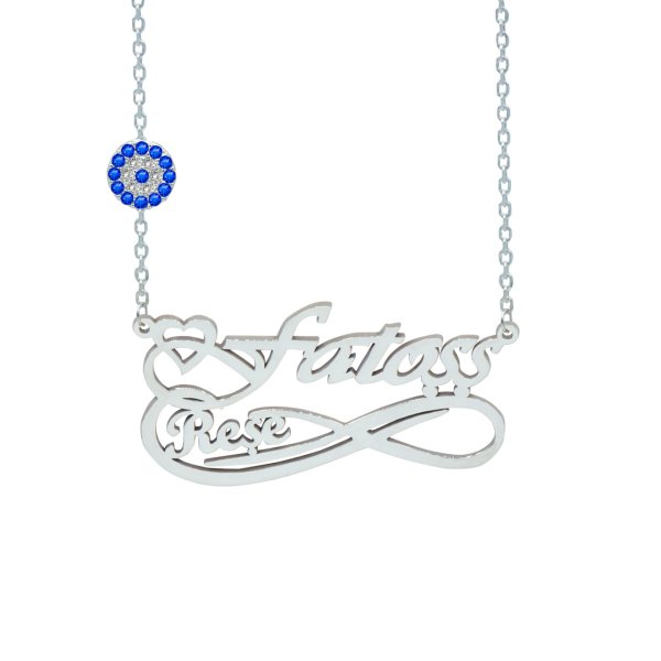 Gümüş Nazarlık Tarihli Sonsuzluk İsimli Kolye