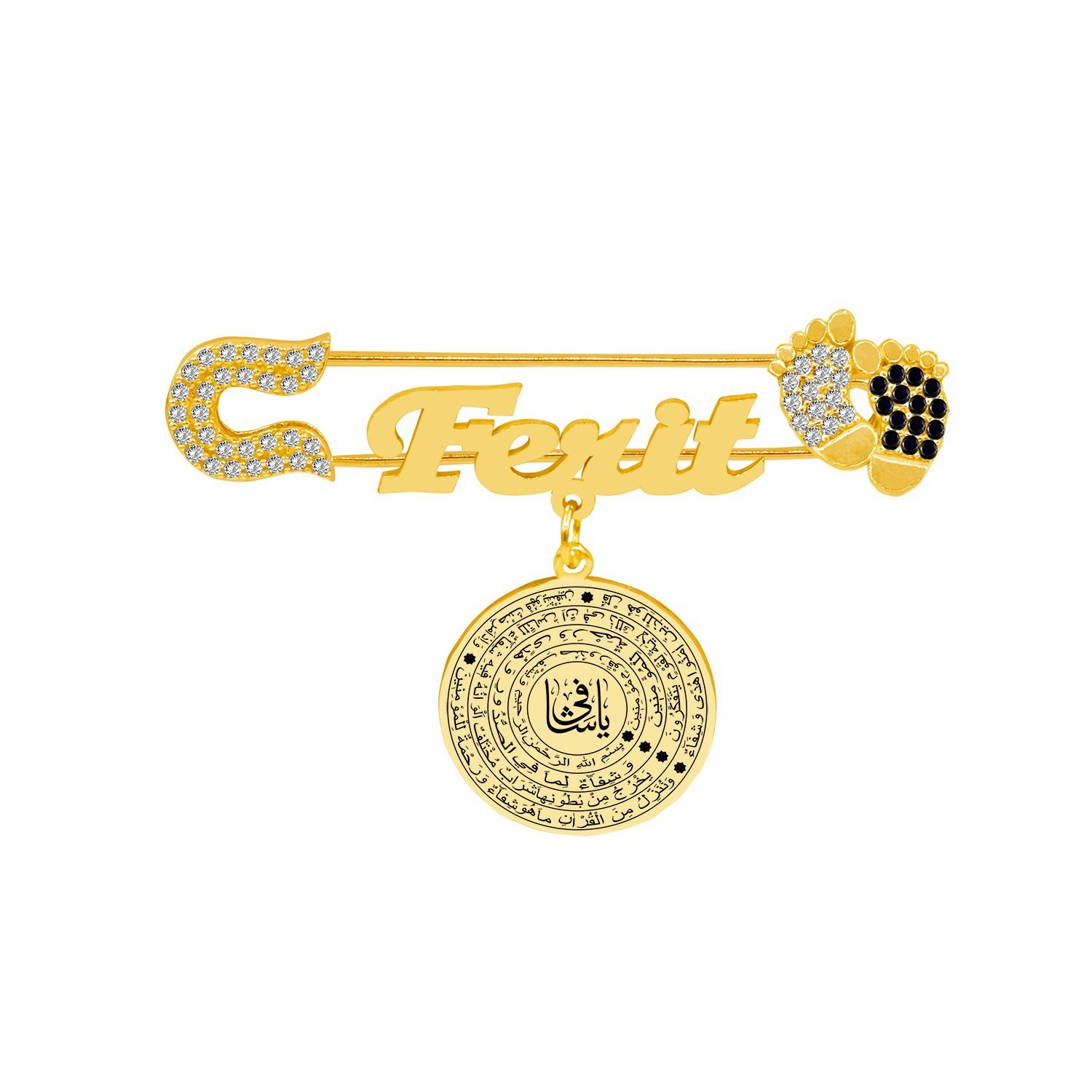 Gümüş Şifa Dualı İsimli Çocuk İğnesi